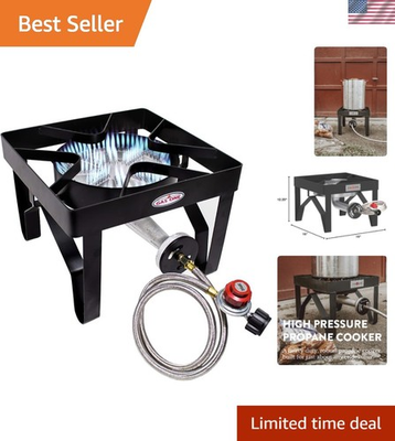 #ad 200K BTU Heavy Duty Propane Burner with Adjustable Regulator – Ideal for Outd... $175.99