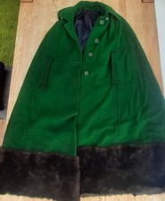 Ladies Vintage Green Woolen Cloak