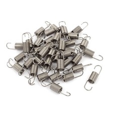 Molla di Tensione Doppio Gancio Acciaio Inox 10mm x 7mm x 0,7mm Grigio 38pack