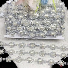 1 Rouleau 9m Long Brillant Plastique Strass Bordure Chaîne Couture DIY Art Tissu