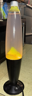 #ad #ad 15in Vintage Ying Long Model LP 20 A Yellow Lava Lamp Working No Top Cap $29.99