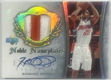 2005-06 Upper Deck Exquisite Noble Nameplates Raymond Felton Auto RC #NN-RF /25