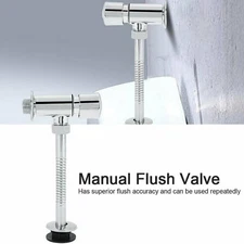 Manual Flush Valve Flush Valve Alloy Flush Valve Silver 5.9in High Quality