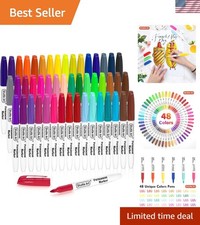 48 Colors Permanent Markers - Fine Point for Kids' Creative Projects