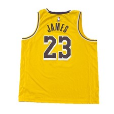 Los Angeles Lakers Jersey XL 52 LeBron James Nike Yellow Gold Mens