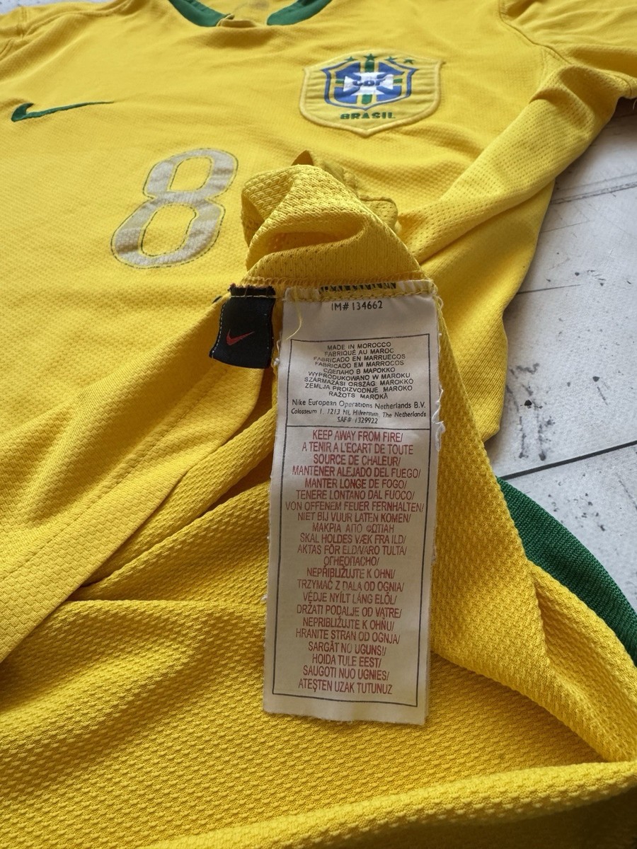 Nike Brazil 2006 World Cup #8 Kaka Home Football Shirt Soccer
