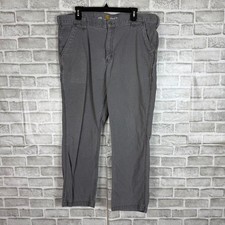 CARHARTT Relaxed Fit Straight Leg Gray Cargo Work Pants Mens 40 x 30