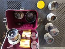 VINTAGE KODAK RETINA REFLEX CAMERA SYSTEM 7 LENS AS PICTURE FOR PARTS OR REPAIR