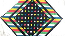 Vintage Italian Square Scarf 30 x30 Bright Dot Geometric Patterned Design