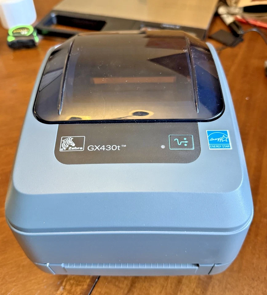 Zebra GX430T Thermal Printer USB and Ethernet GX43-102411-000 Grade A & peeler - Image 2 of 4