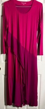 Soft Surroundings Pink Shaded Long Sleeve Stretch Maxi Dress Womens Small