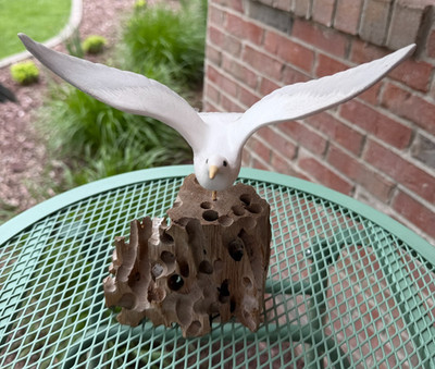 Vintage Delma Flying Seagull Sculpture Drift Wood