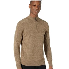 Smartwool Sparwood Mens Merino Wool Blend 1/4 Zip Pullover Sweater, Medium