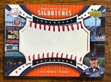 Jack Morris 2007 Upper Deck Sweet Spot Classic Red Stitch Black Ink Auto  /125