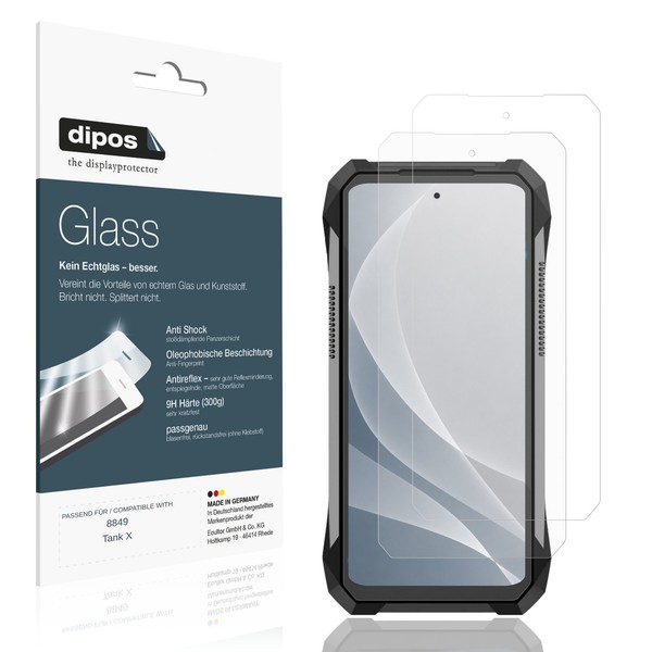 2X Schutzfolie FüR 8849 Tank X Matt - Anti-Shock 9H Folie Dipos Glass-image