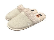 New Polo Ralph Lauren Summit Scuff II Slipper Cream Fur Mule Women's 10 No Box