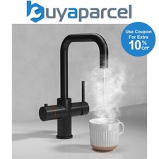 Matt Black 3 in 1 Instant Boiling Hot Water Kitchen Tap Only J Spout Cool Touch
