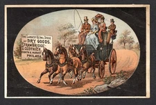 Strawbridge & Clothier Horse & Coach, Philadelphia Victorian Adv, Trade Cards