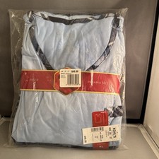 New XL Soft And Cozy 2 Piece Pajama Set Top  Pants Lt Blue  Navy Plaid