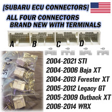 Subaru Legacy Gt 2005-2012 All 4 Brand New Ecu Connectors A B C D Terminals