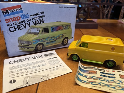 #ad #ad 1975 Vintage SNAP TITE Monogram CHEVY VAN No. 1001 w Box Snap tight YELLOW $59.00