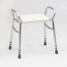 Bosworth Adjustable Aluminium Shower Stool Bench with Side Handles
