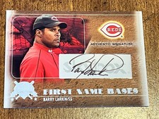 BARRY LARKIN 2005 Fleer Pastime First Name Bases AUTOGRAPH #13/33 REDS #FNB-BL