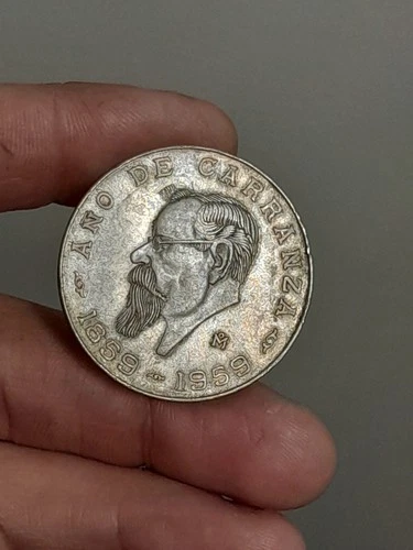 Photo of a 1959 Mexico 5 Pesos Silver from an eBay listing that sold on Jul 20, 2026