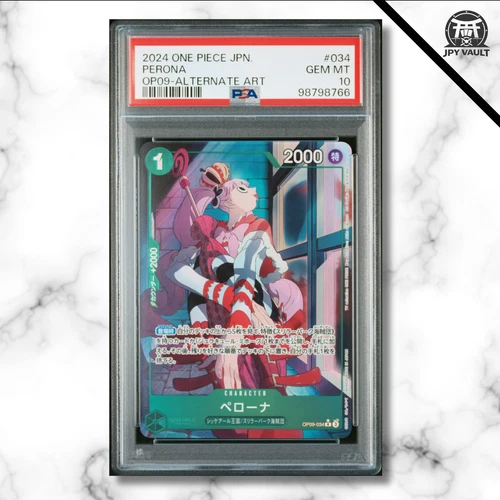 One Piece Card Japanese - Perona Alt Art #034 - OP09 Four Emperors - PSA 10 GM
