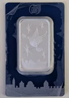 HOLY LAND MINT DOVE OF PEACE 50 GRAM .999 FINE SILVER BAR IN ASSAY SKU IL000051