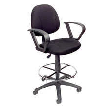 Boss Drafting Stool W/Footring And Loop Arms