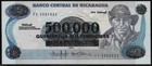 Nicaragua 500,000/20 Cordobas 1985 Unc