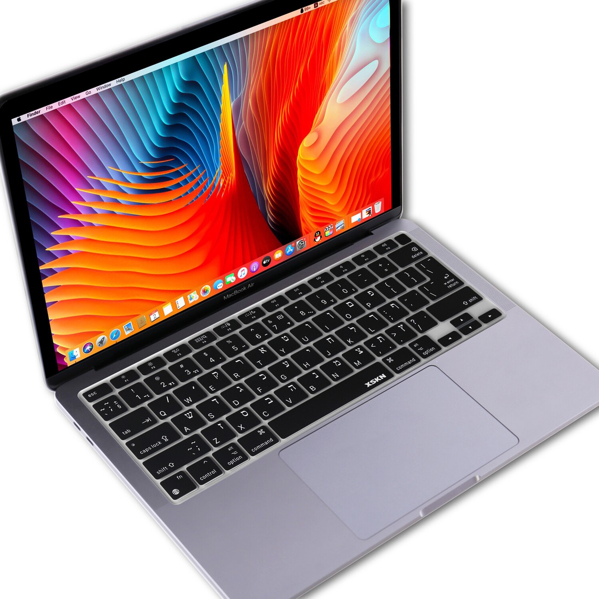 XSKN Hebrew Keyboard Cover for 2020 Macbook Air 13.3 with Touch ID