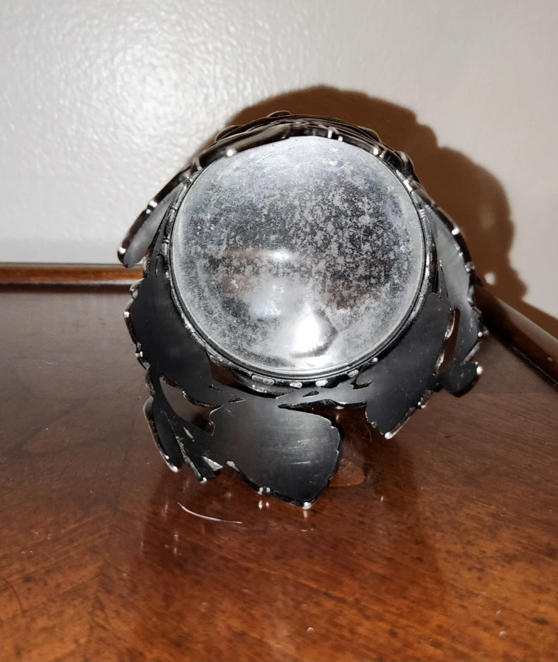 Jar Candle Holder LEAVES Metalic Bronze  - Image 4 of 4