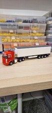 Lego city custom Red 6 wheel truck +tri axl fridge trailer Lot1  L@@k