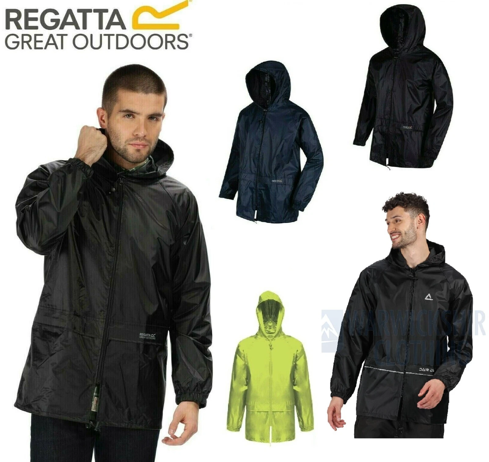 Regatta Mens Womens Stormbreak Waterproof Rain Coat Windproof Jacket Hooded
Opens in a new window or