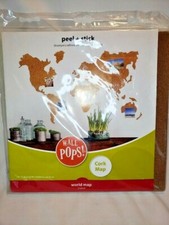 Pop de pared pelar y pegar mapa del mundo mapa de corcho niños regalo decoración de pared vacaciones