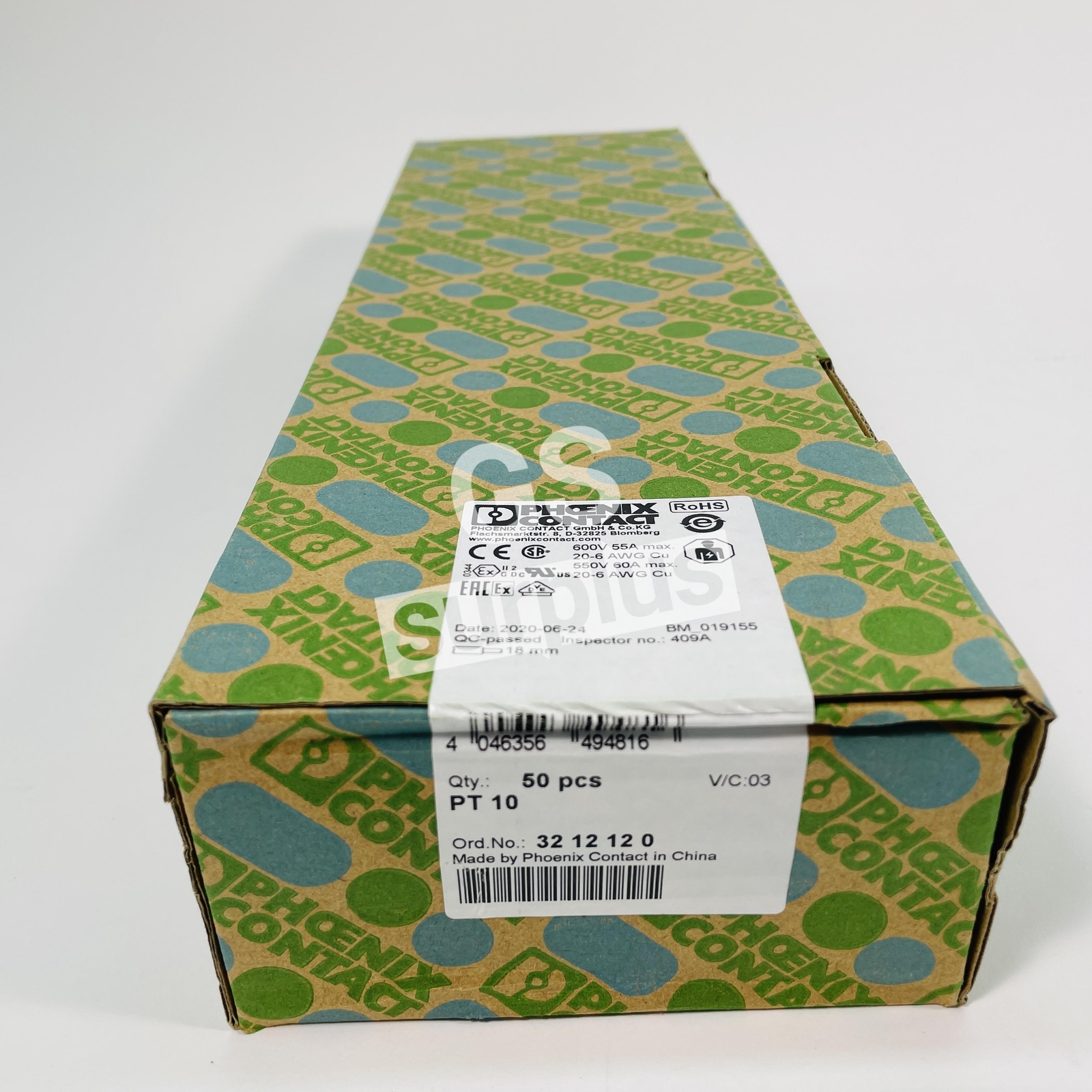 (QTY 50) NEW PHOENIX CONTACT PT 10 / PT10 / PT-10 TERMINAL BLOCKS