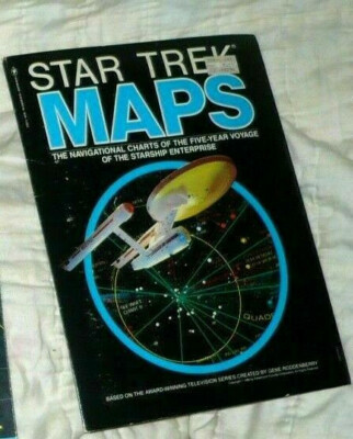 Rare 1980 Star Trek Maps- 4 Fold Out Maps with 32 Pg Technical