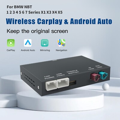 Wireless CarPlay Android Auto for BMW E60 E84 E70 F26 F25 F10 F11 F20 F21 NBT