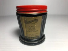 RARE Vtg Joseph de Young Patent Leather Shoe Conditioner Jar, USA, 3/4 Full