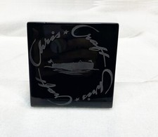 Chris Craft Boat Coaster Black Heavy Glass 4”x4” READ DISCRIPTION!!