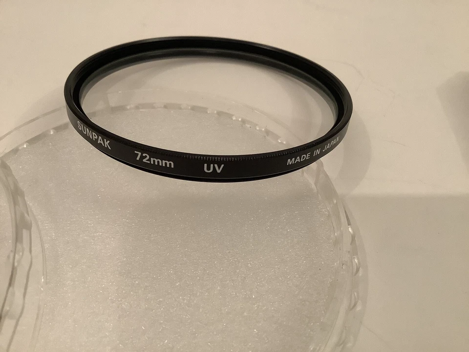 SUNPAK ULTRAVIOLET UV 72mm LENS FILTER IN ORIGINAL BOX MADE IN JAPAN - Image 3 of 4
