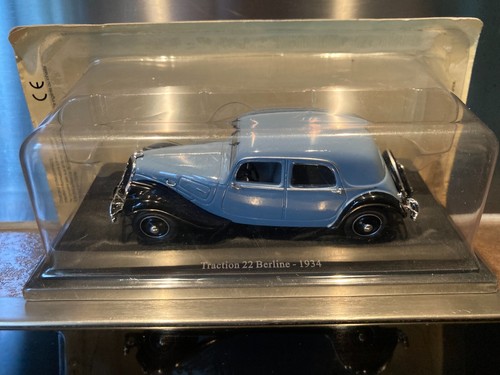 Voiture de collection, Citroen traction 22cv 1934 - Norev Hachette 1/43