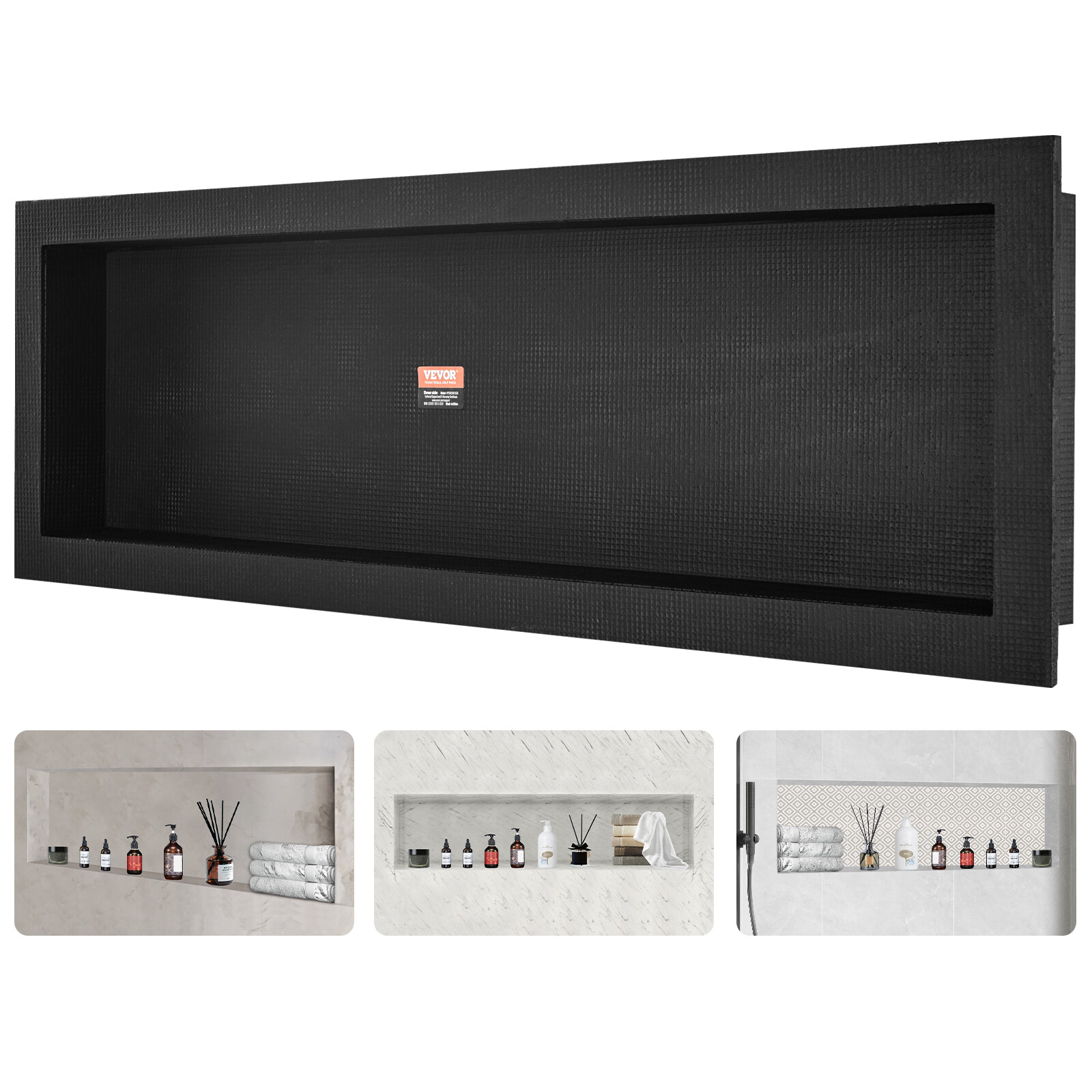 Niche de douche encastrable VEVOR 40x127 cm pour en finir avec le désordre et la rouille
