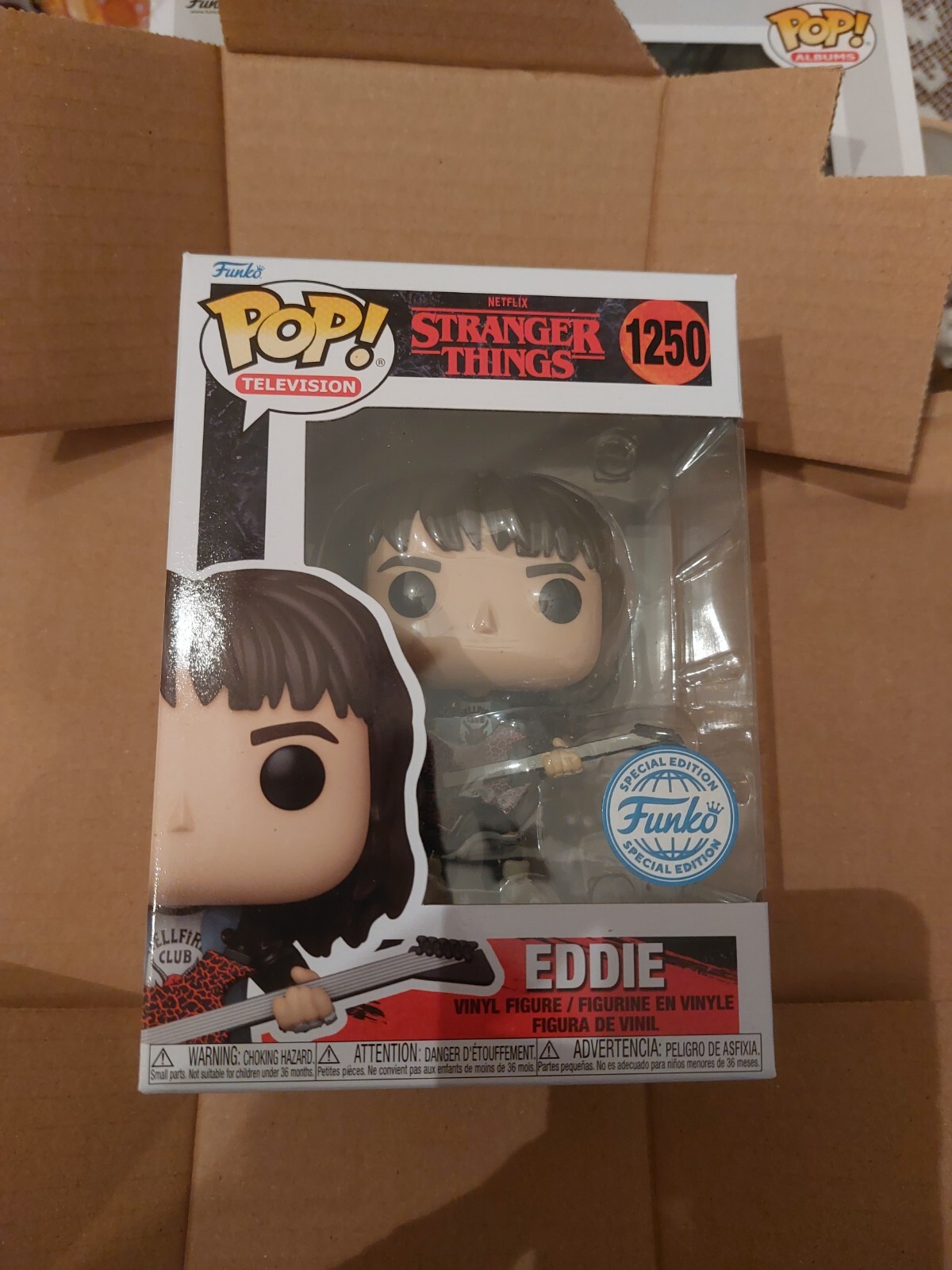 Funko Pop Stranger Things EDDIE with guitar 1250 Special Edition (bollino Funko)