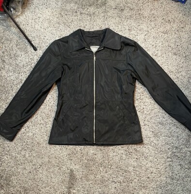 Rave Black Zip Up Jacket Size Medium