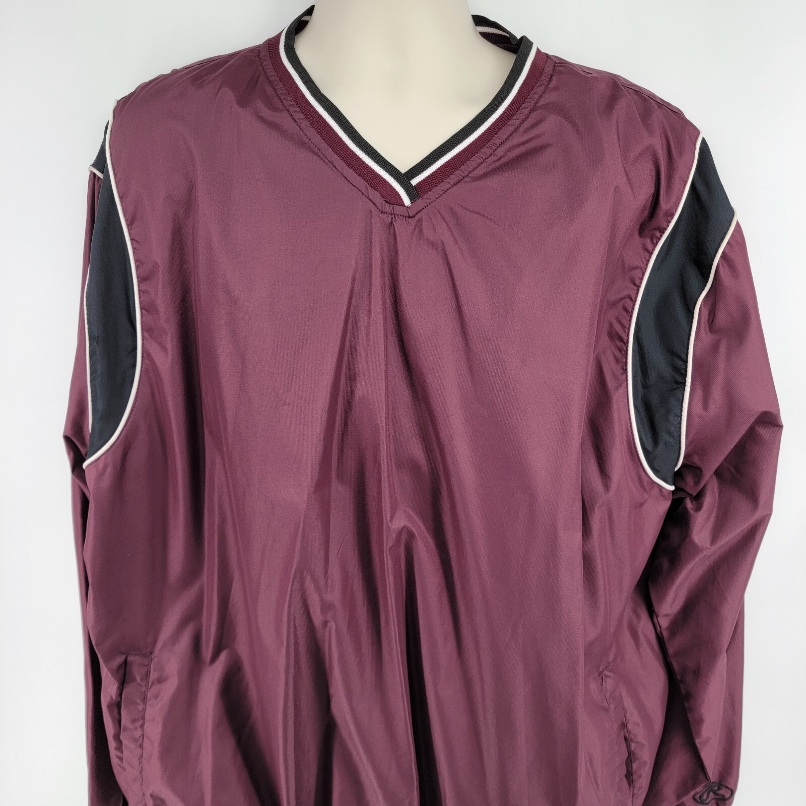 Rawlings Windbreaker Pullover Baseball Jacket Siz… - image 3