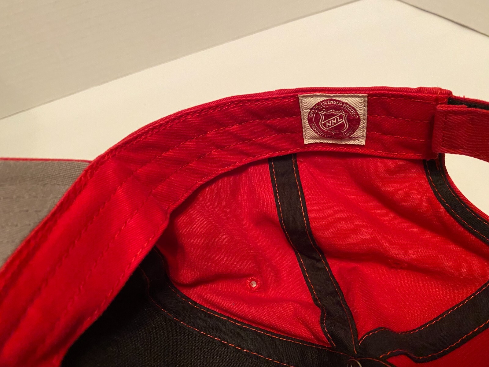 New Jersey Devils Red Adjustable Hat Embroidered … - image 10