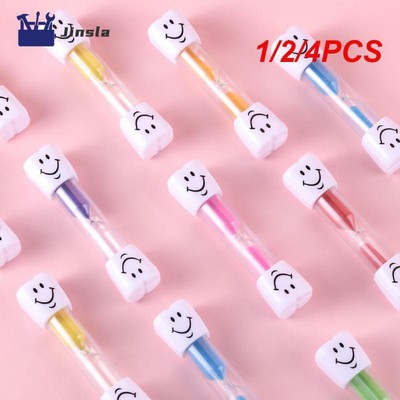 1/2/4PCS Minute Smiling Face Tooth Brushing Hourglass Creative Sand Clock Toothb